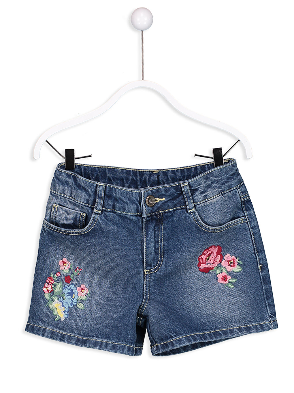 Girl INDIGO Denim Shorts-1