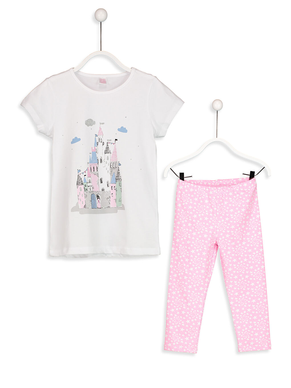 Момиче Бяло Комплект пижами-1