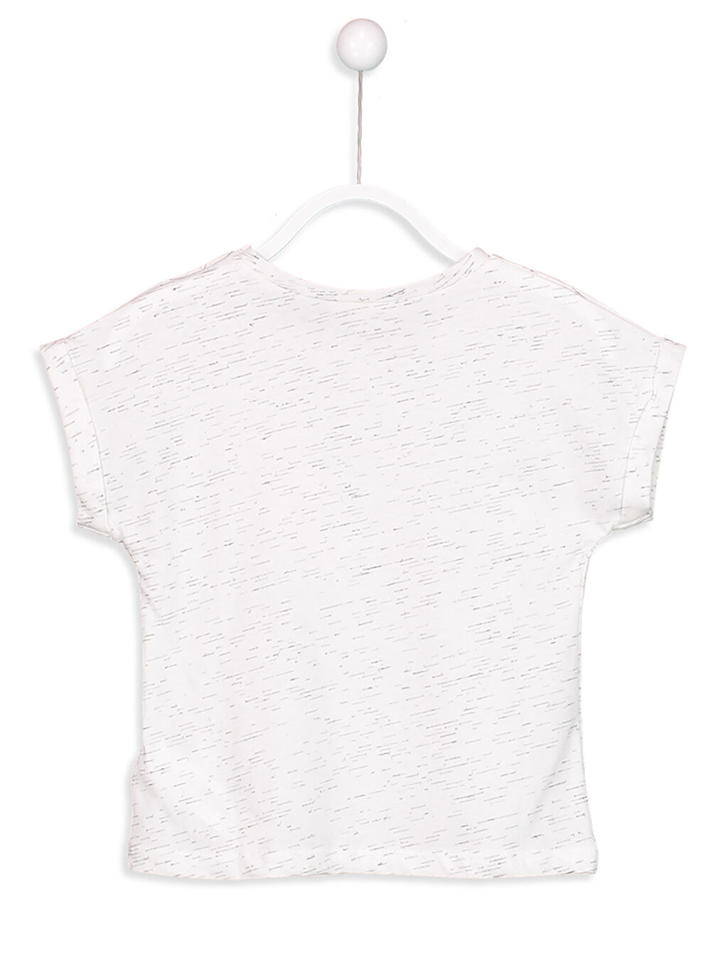 Bisiklet Yaka Kısa Kollu Kız Çocuk Tişört-1