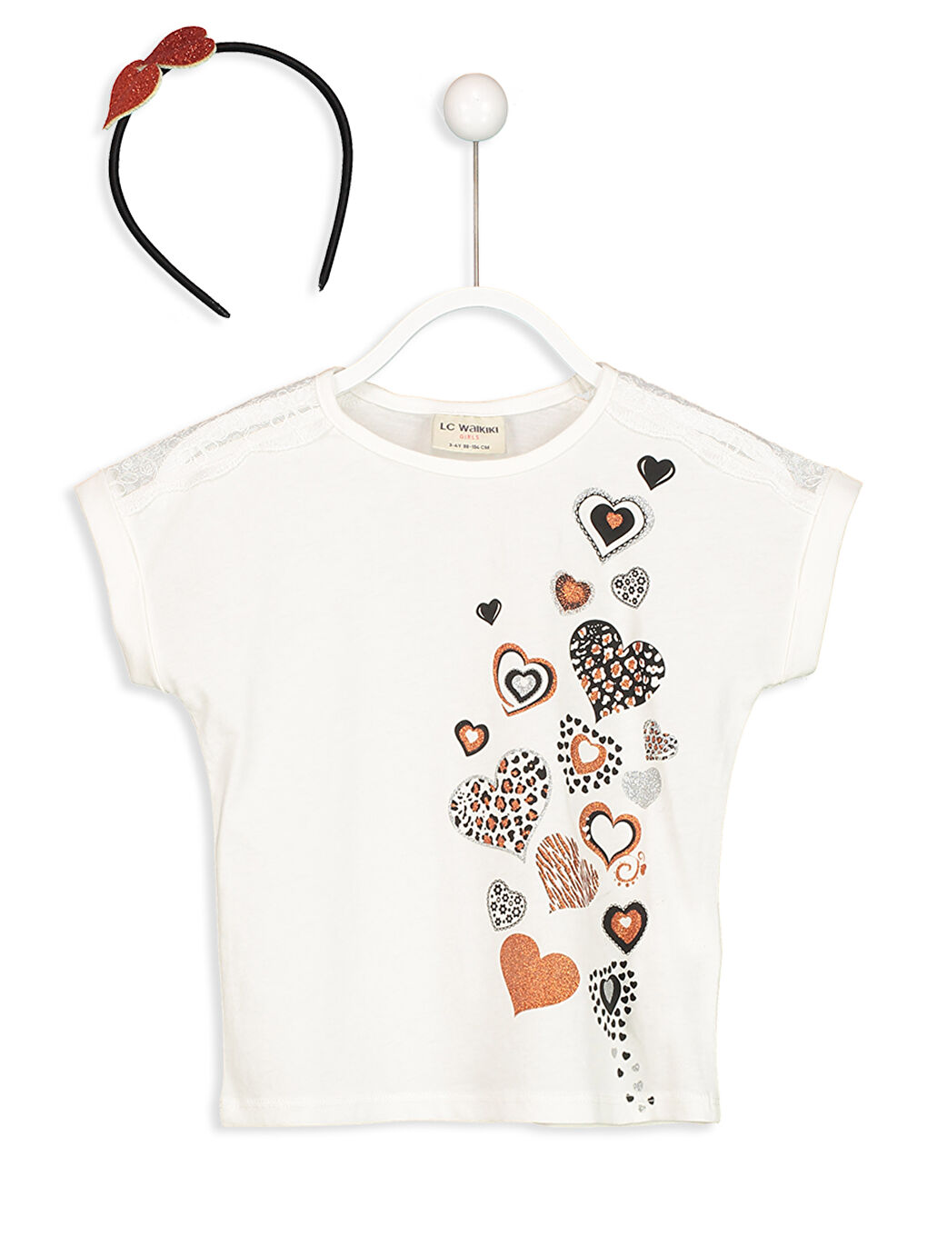 T-shirt à manches courtes et col rond pour Filles-1