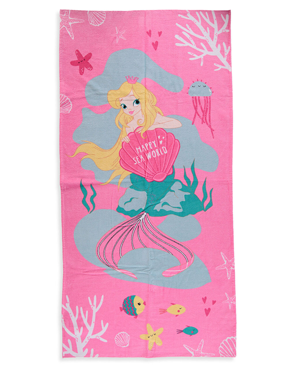 Pembe Baskılı Plaj Havlusu