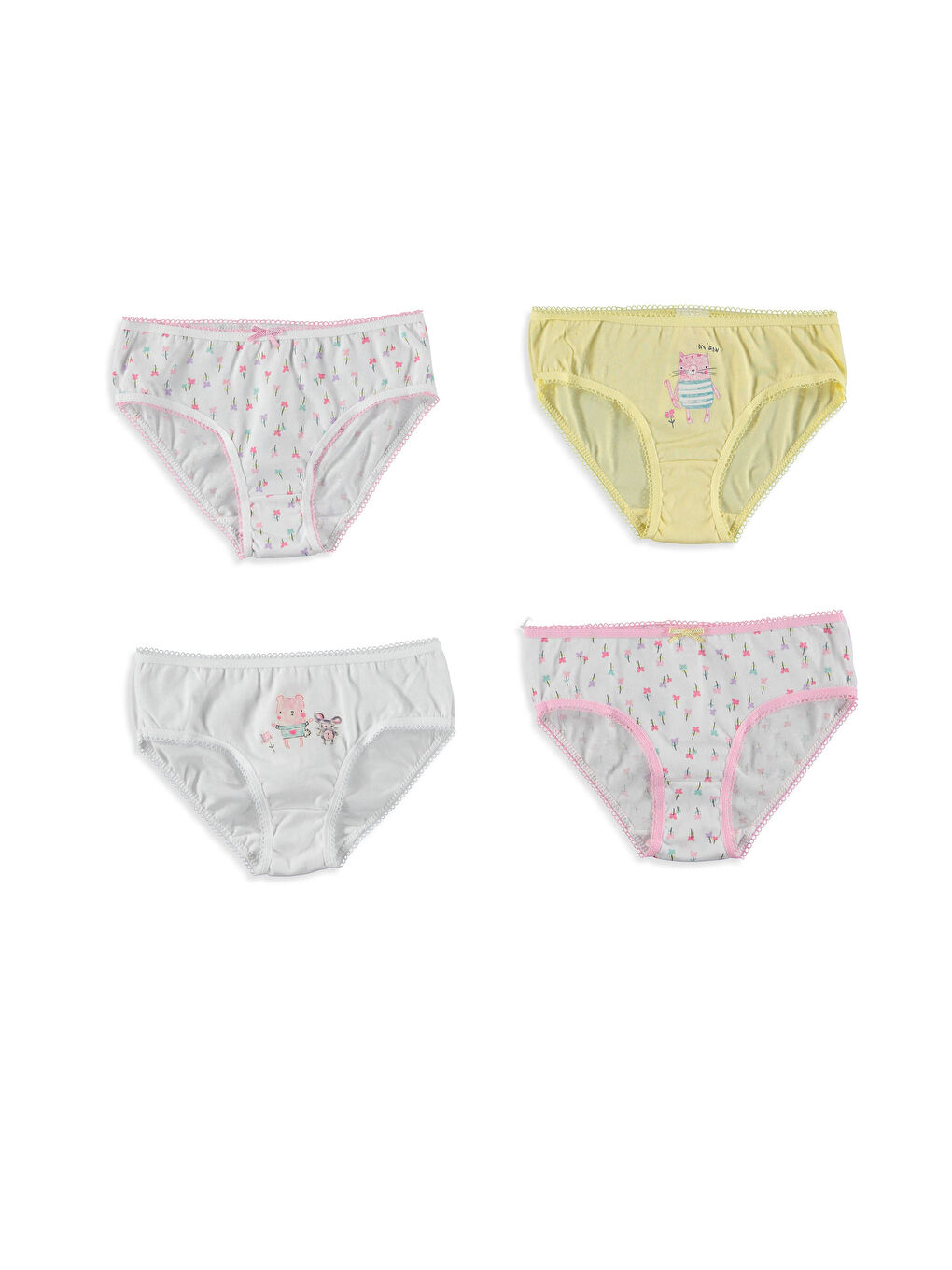 Beyaz Baskılı Külot-1