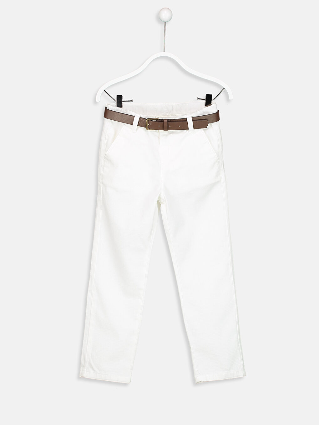 Ekru Skinny Erkek Çocuk Pantolon-1