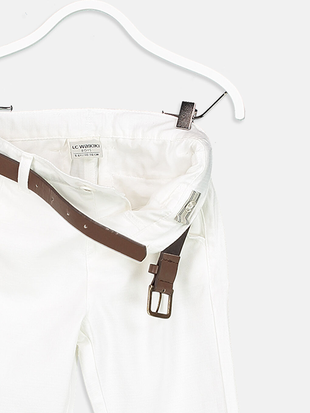 Ekru Skinny Erkek Çocuk Pantolon-3