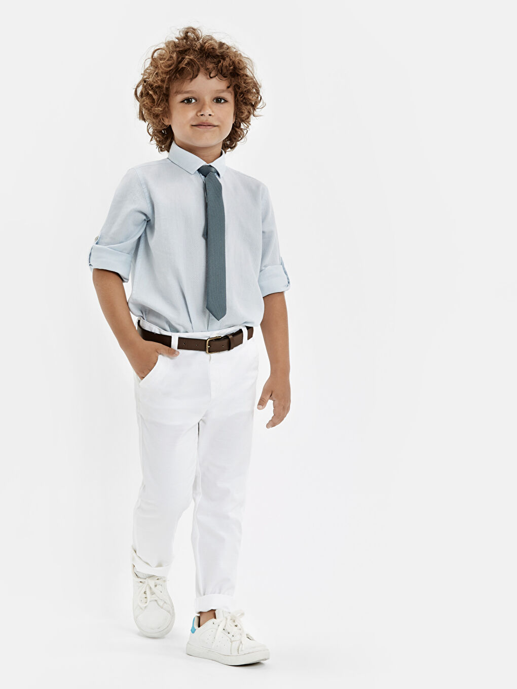 Ekru Skinny Erkek Çocuk Pantolon