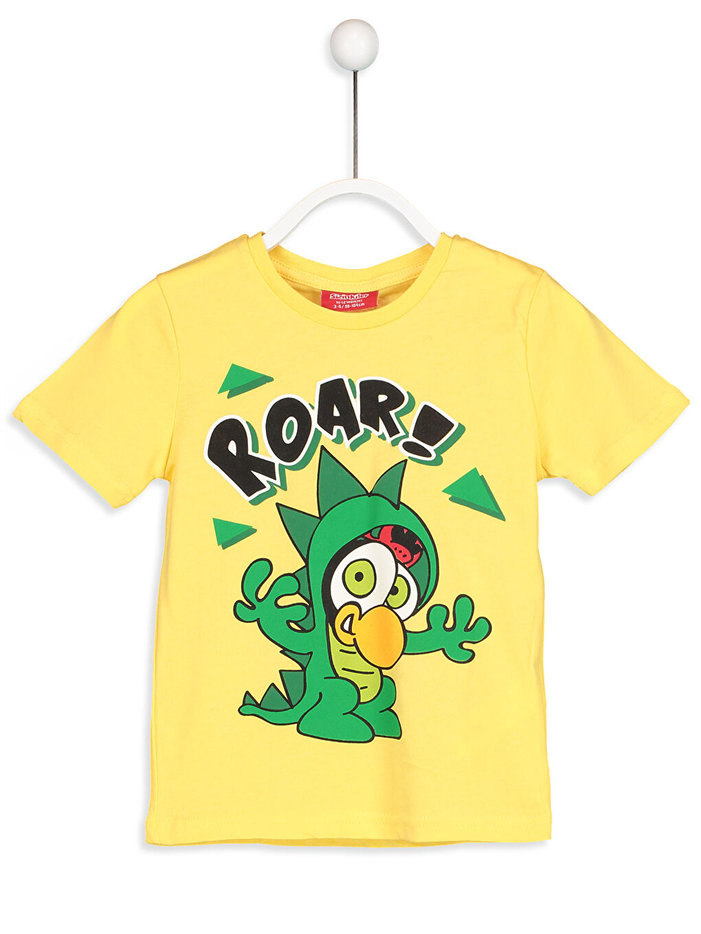 Boy Olive Printed Cotton T-Shirt