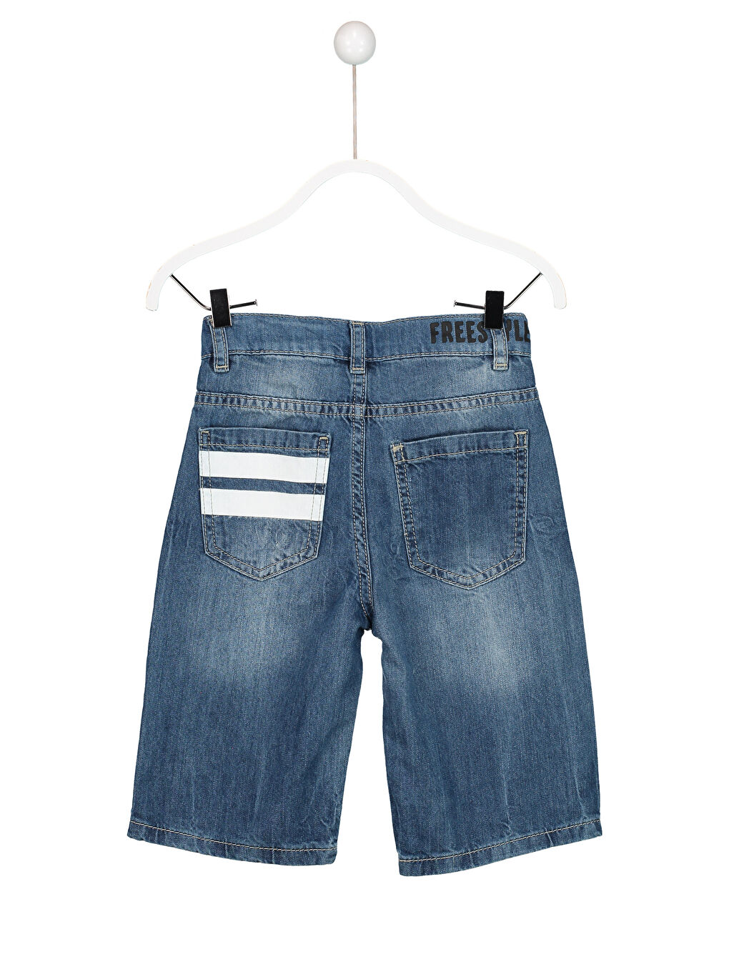 Açık İndigo Rodeo Jean Şort-1