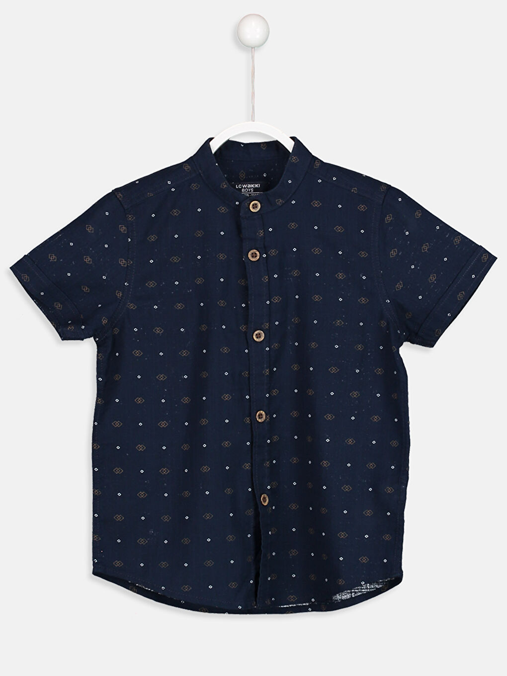 Lacivert Baskılı Gömlek