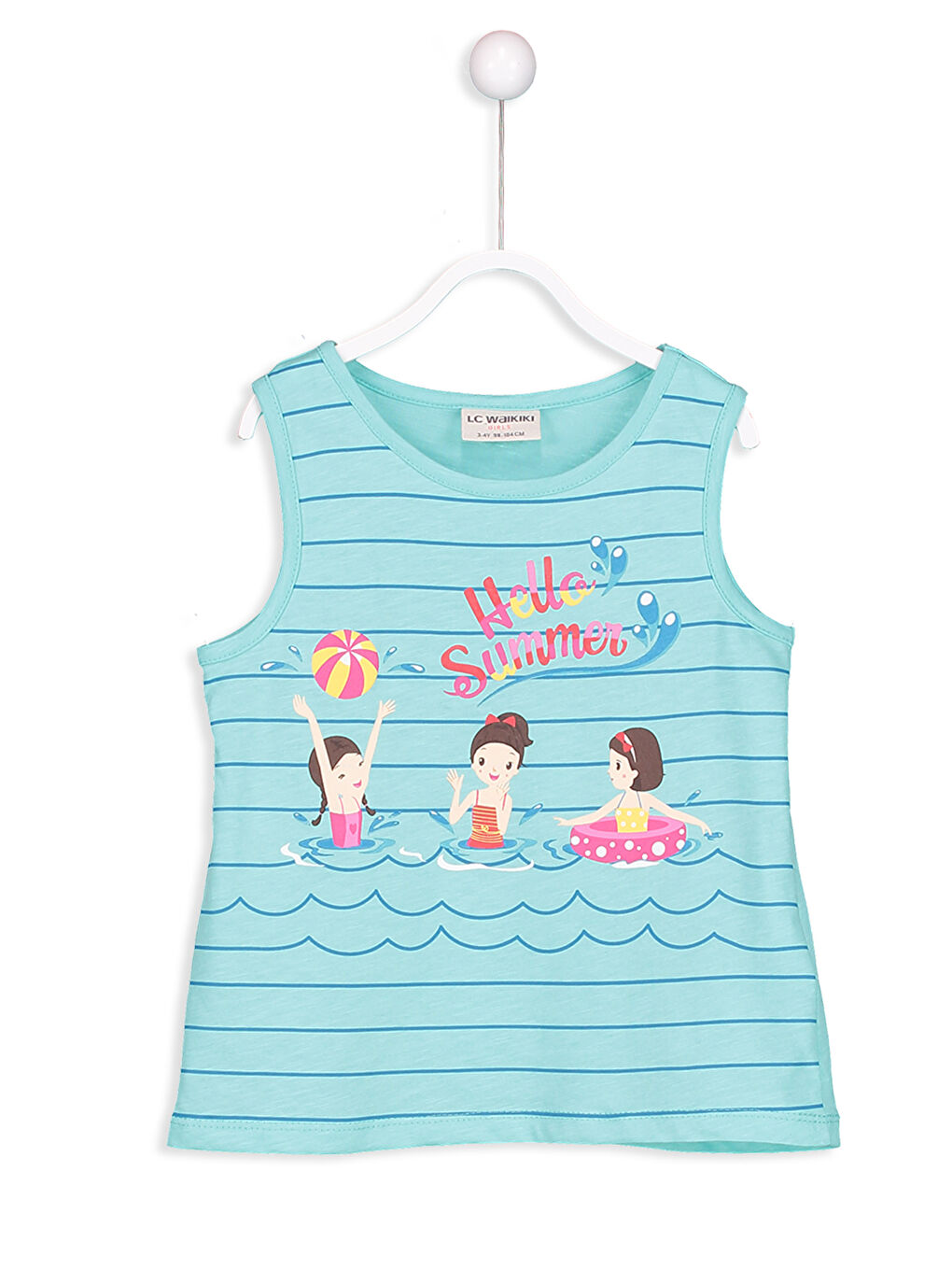 LCW Kids Girl TURQUOISE Tank Top -8SA471Z4-FZU