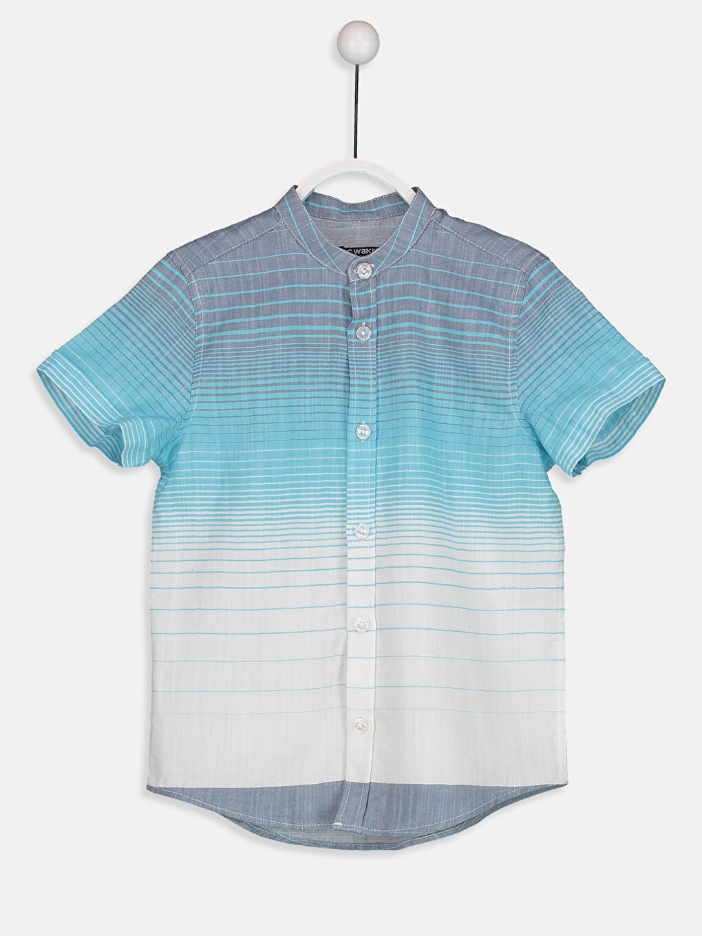 Turkuaz Çizgili Gömlek-1