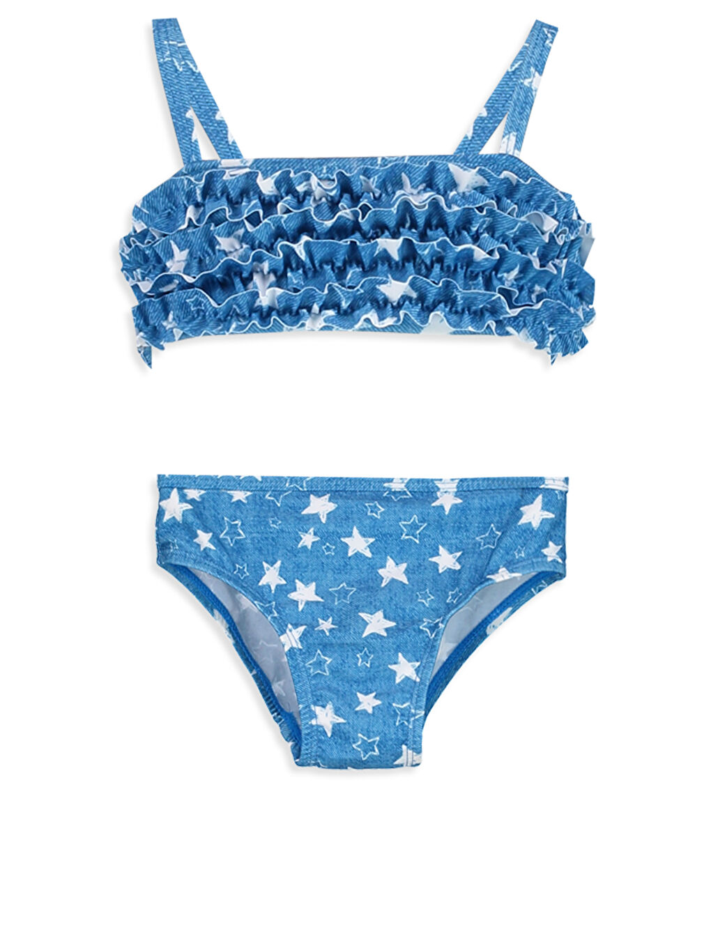 طقم بيكيني أزرق فاتح طفلة صغيرة