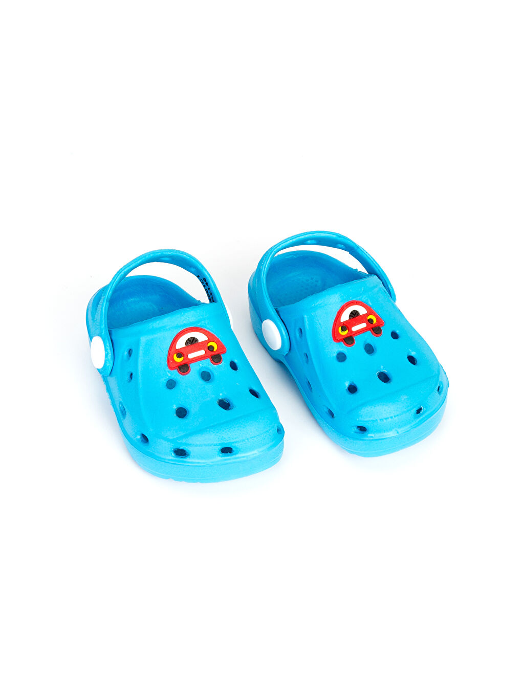 Turkuaz Araba Pathcli Erkek Bebek Plaj Sandaleti-1