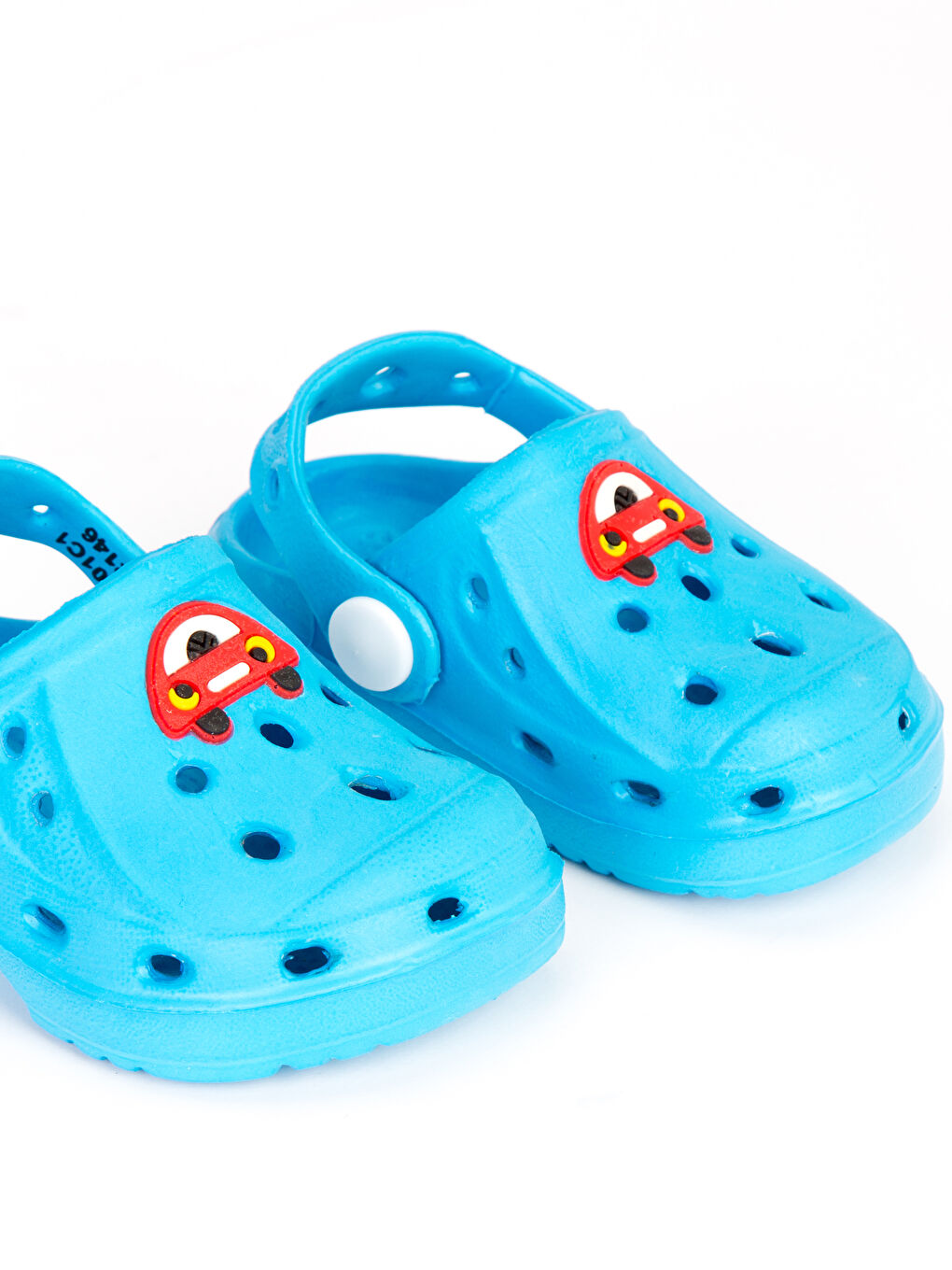 Turkuaz Araba Pathcli Erkek Bebek Plaj Sandaleti-4