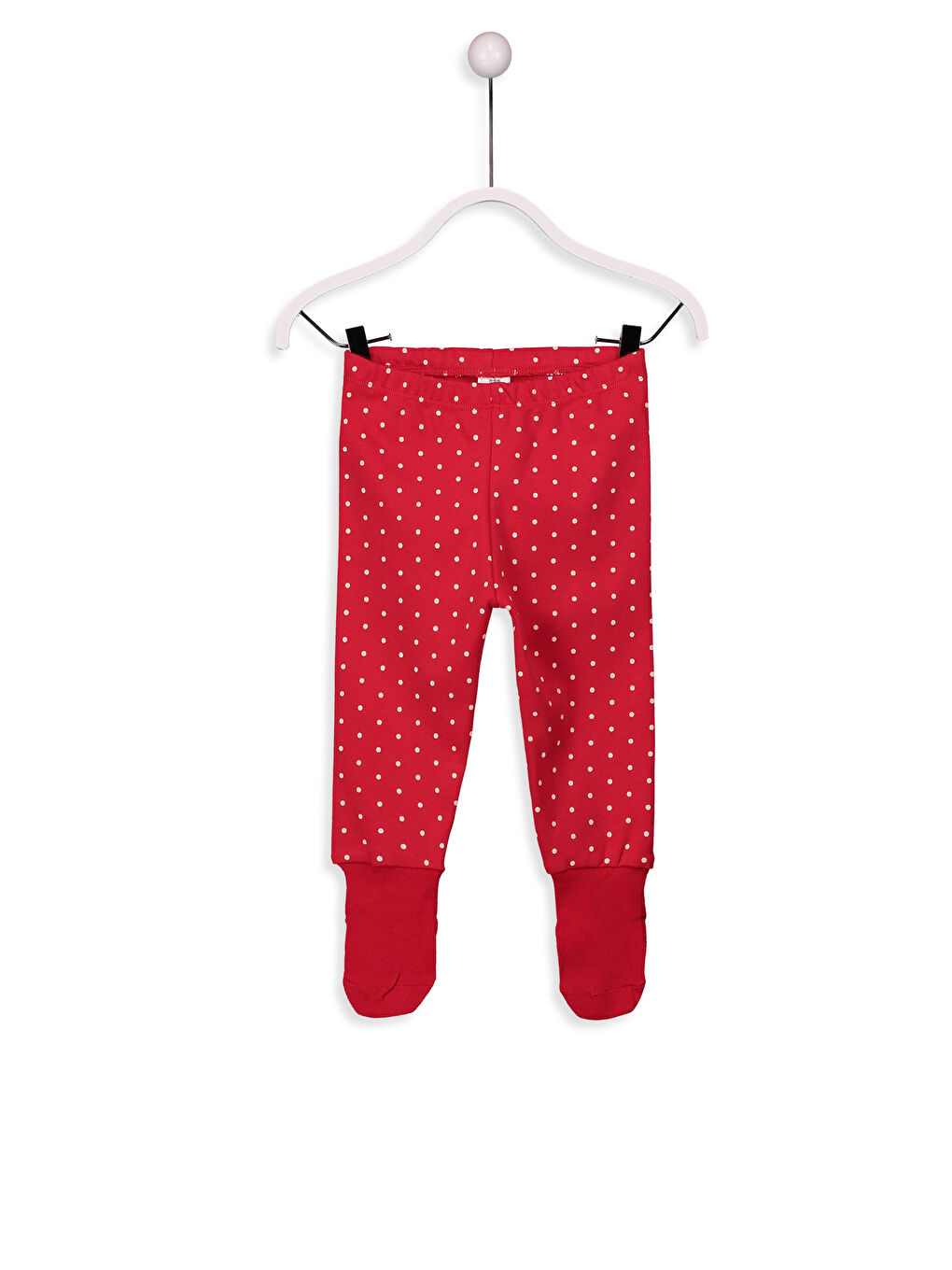 Gri Kız Bebek Çoraplı Pijama Alt 2'li-2