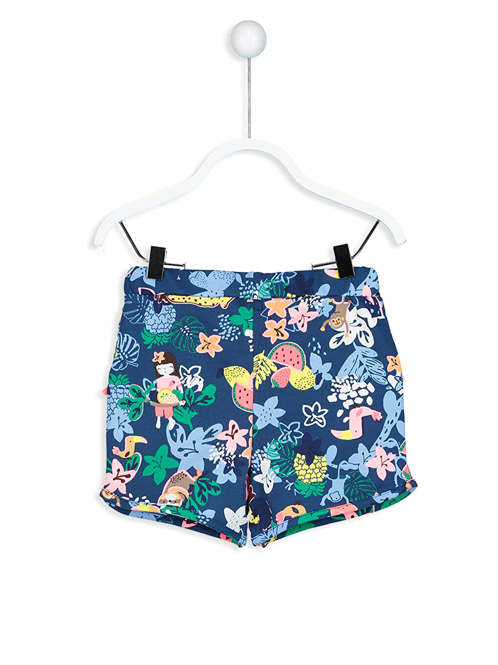 Lacivert Baskılı Şort-1