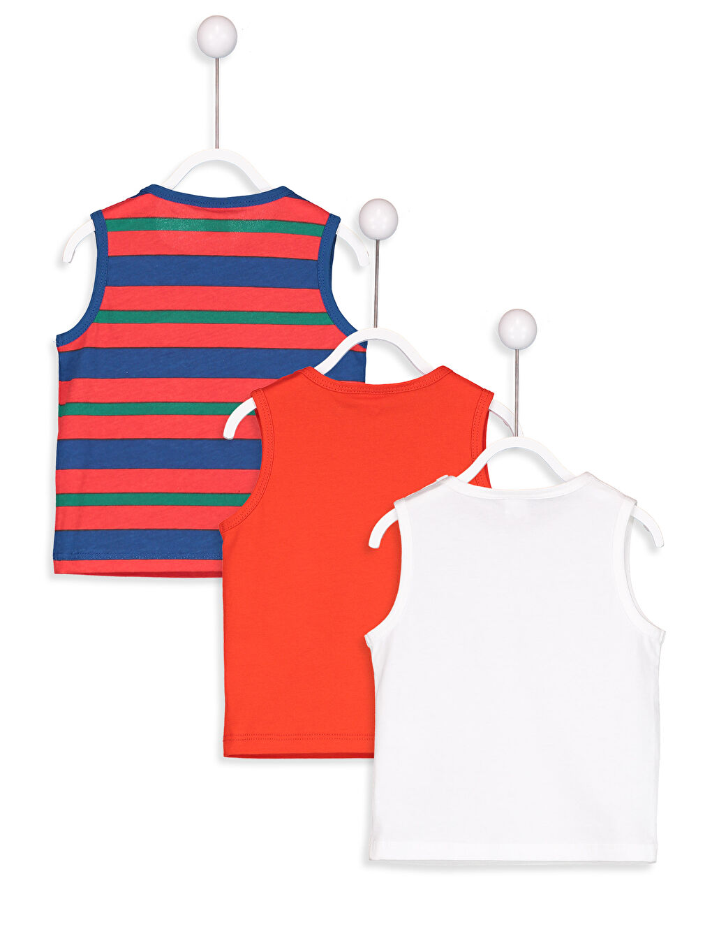 Crew Neck Printed Baby Boys' Vest 3-Pack-1