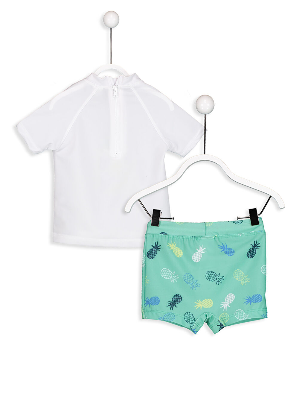 مجموعة ملابس السباحة اخضر للجنسين-1