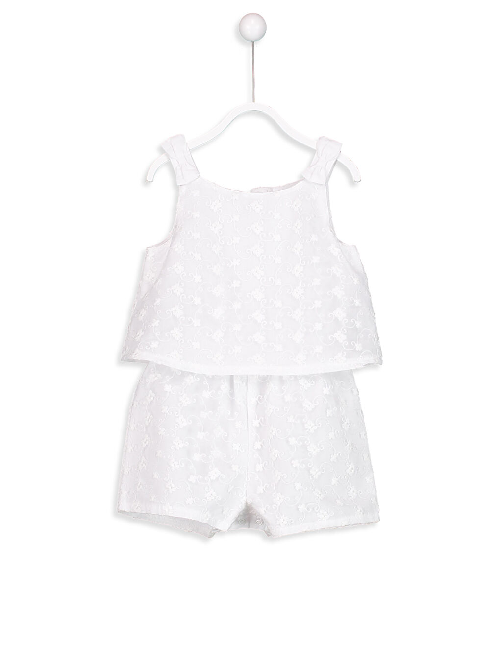 Baby Girl WHITE Dungarees