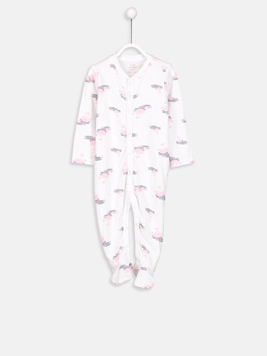 Ekru Kız Bebek Patikli Tulum-1