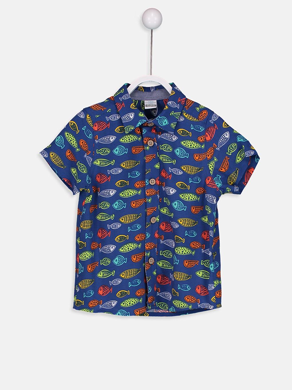 Mavi Baskılı Gömlek