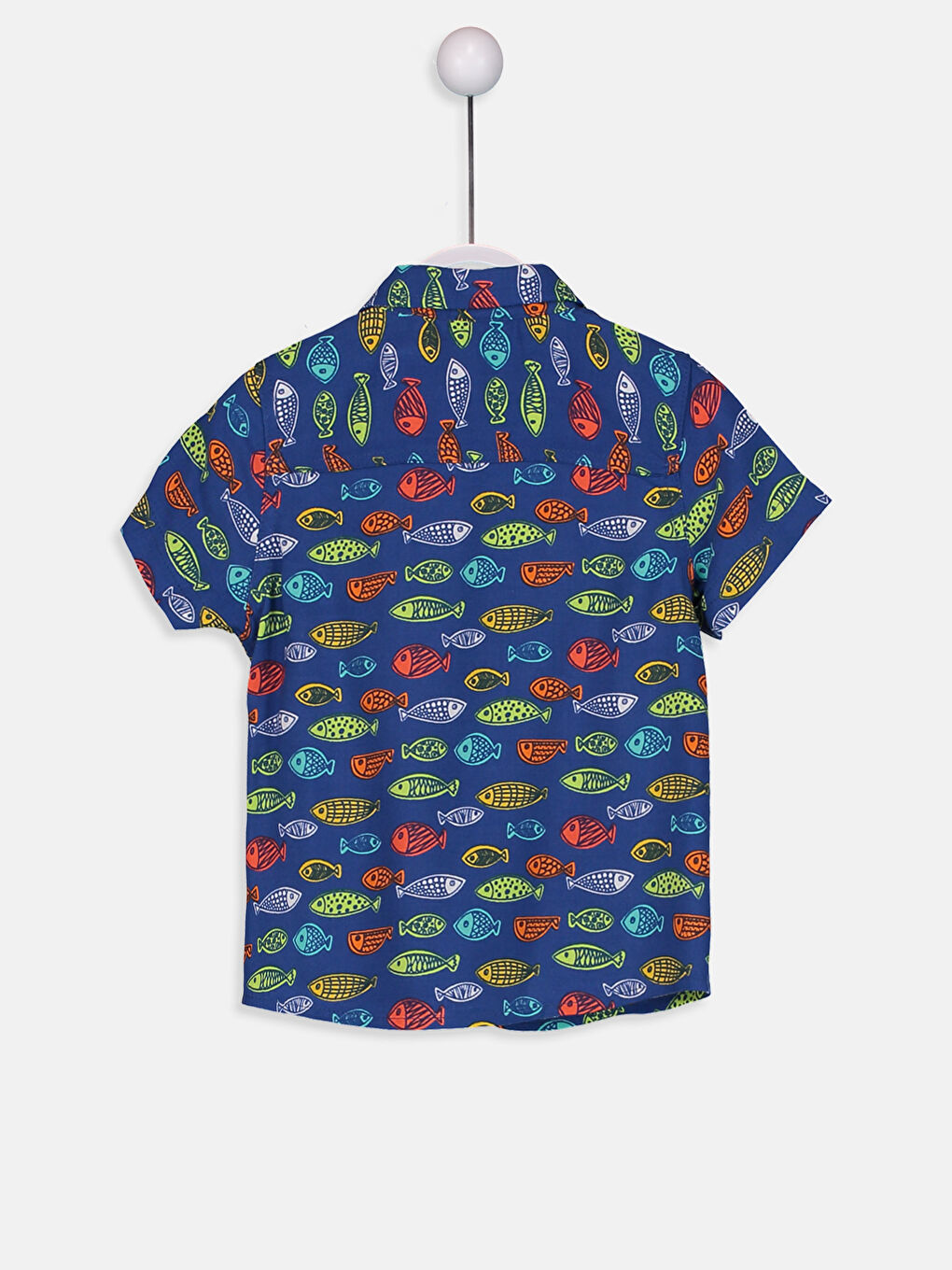 Mavi Baskılı Gömlek-1