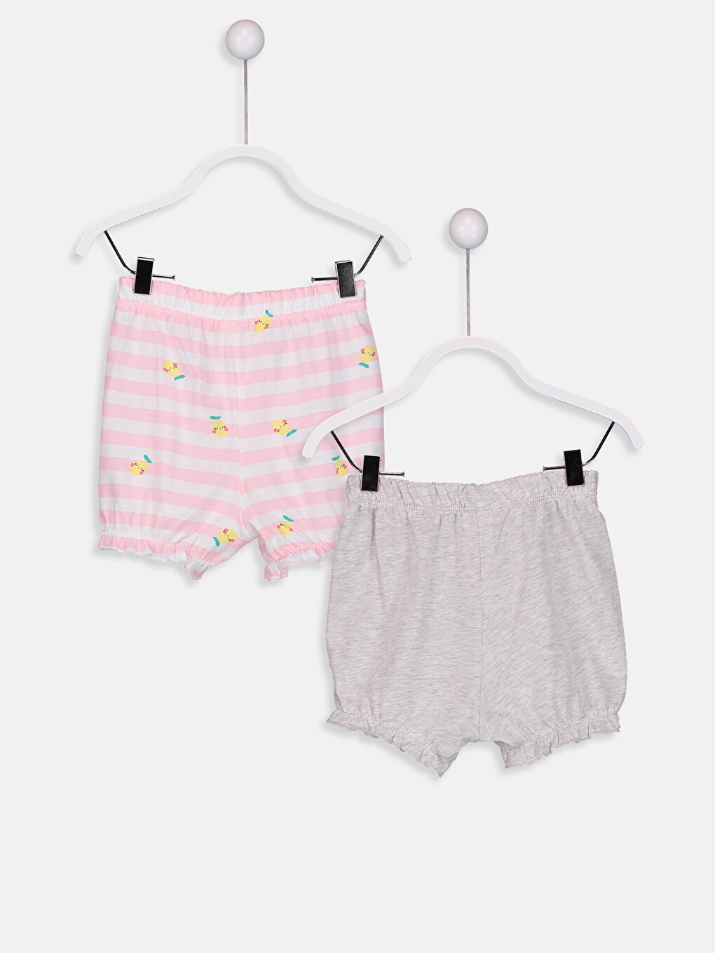 2-pack Baby Girl's Cotton Shorts-1