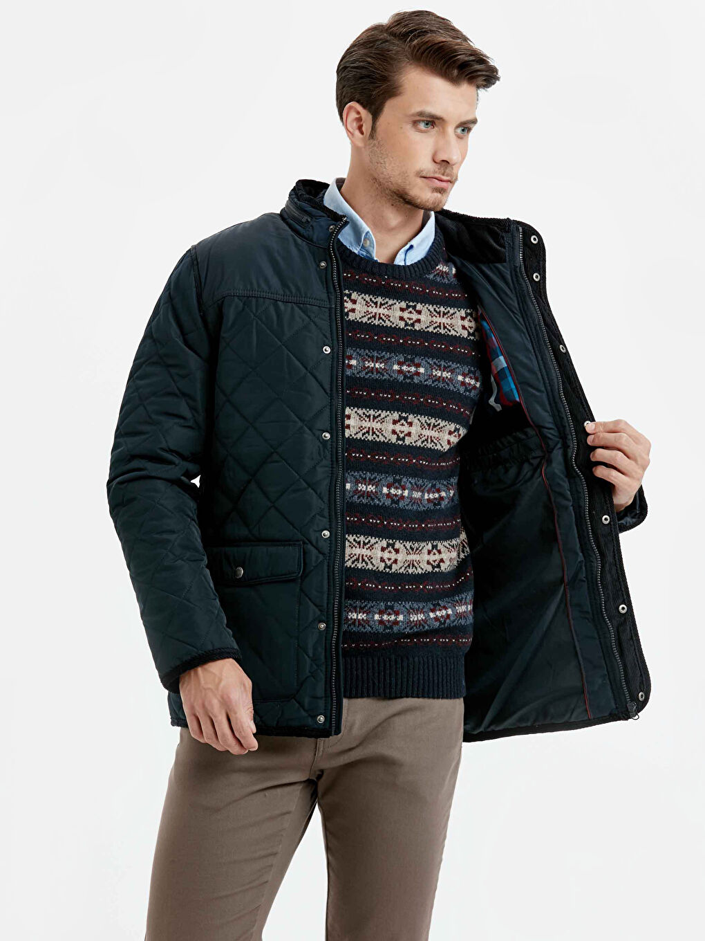Man NAVY Puffer Coat-1