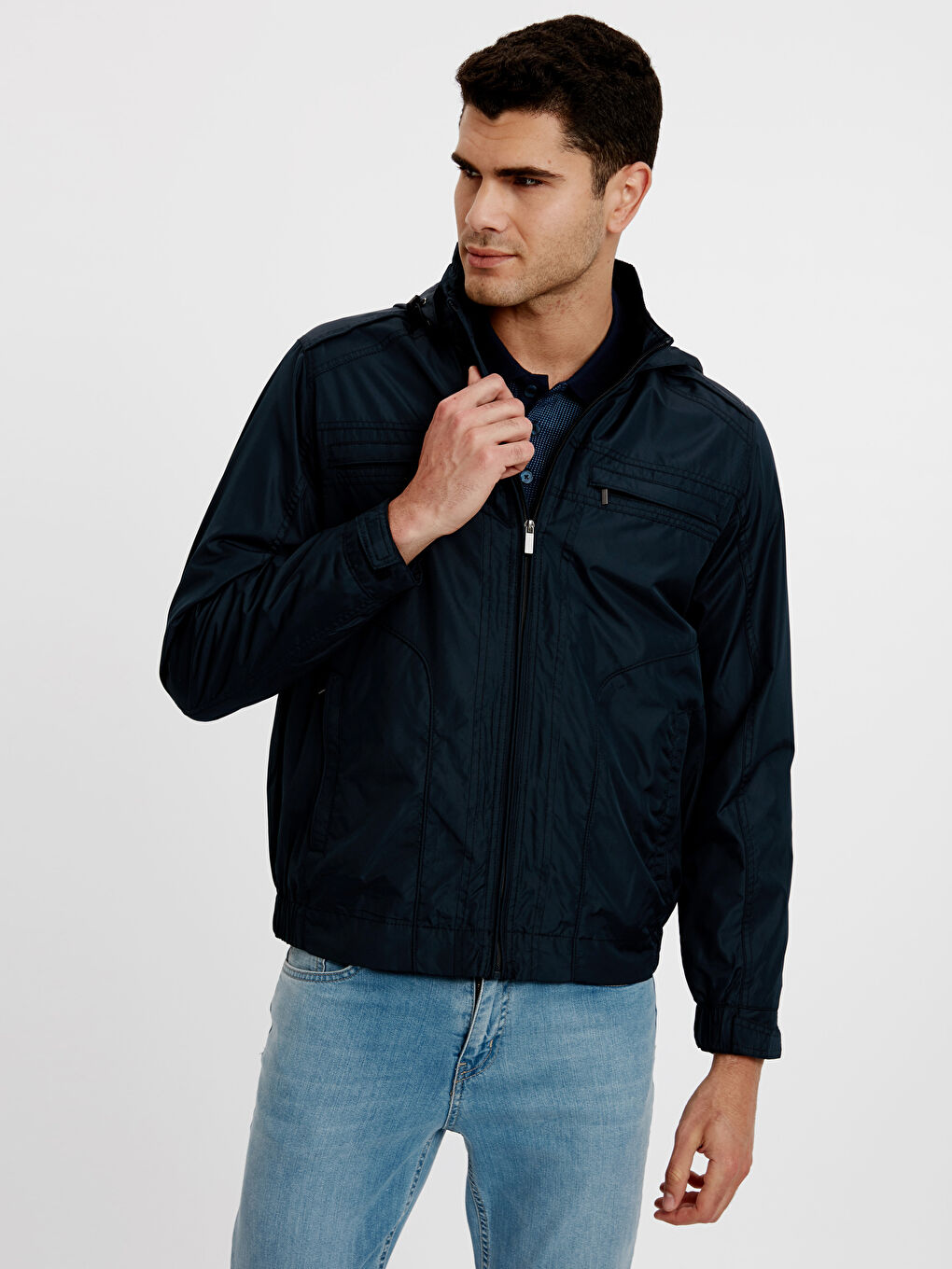 Lacivert Erkek Yağmurluk