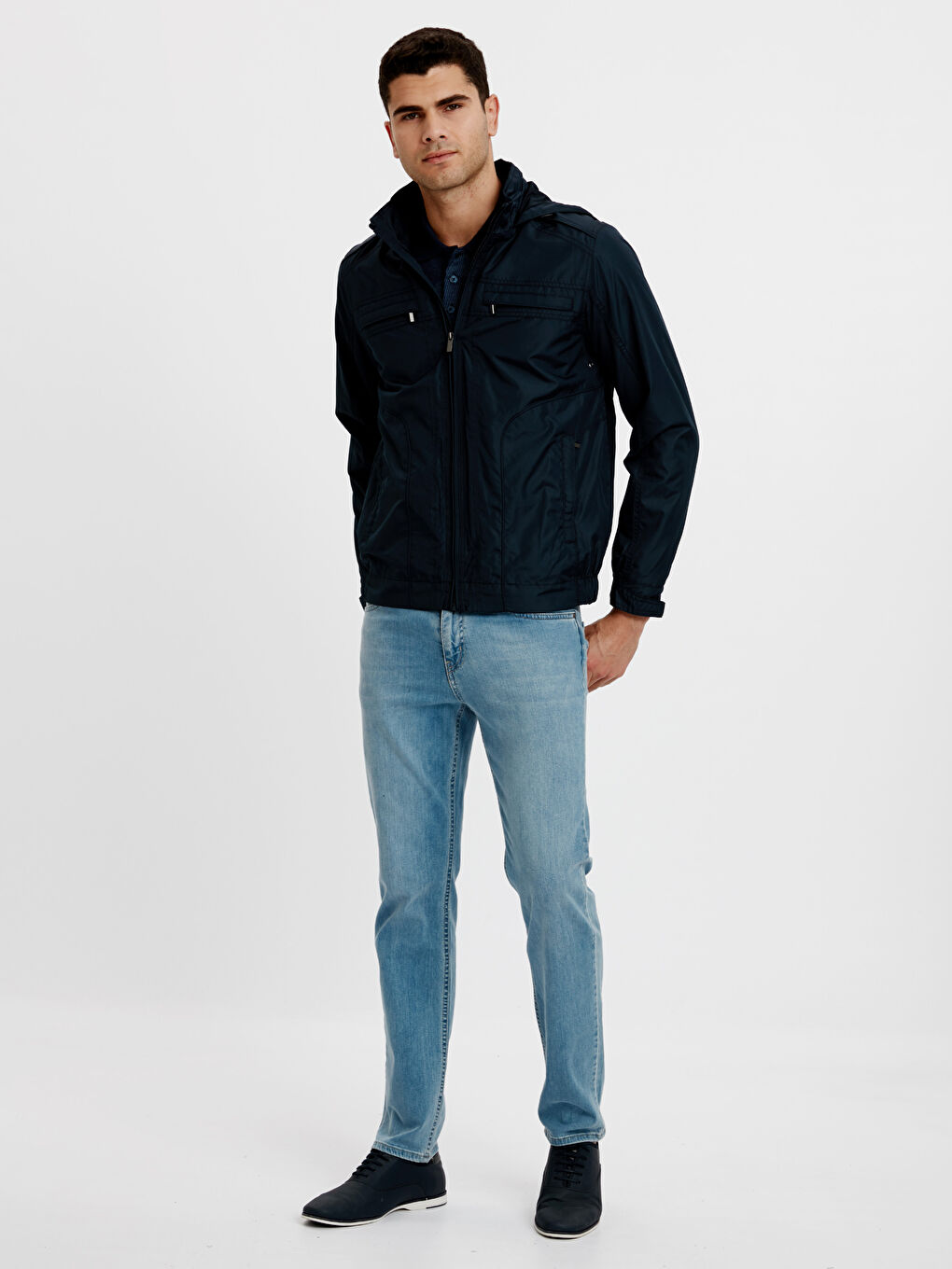 Lacivert Erkek Yağmurluk-3
