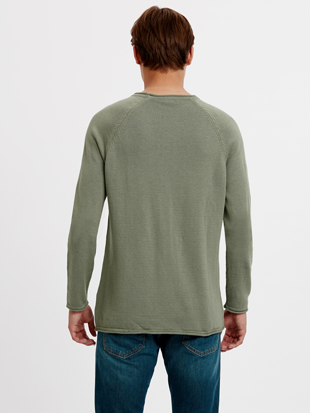 XSIDE Man Green Sweater - 8W0383Z8-E8F | LC Waikiki