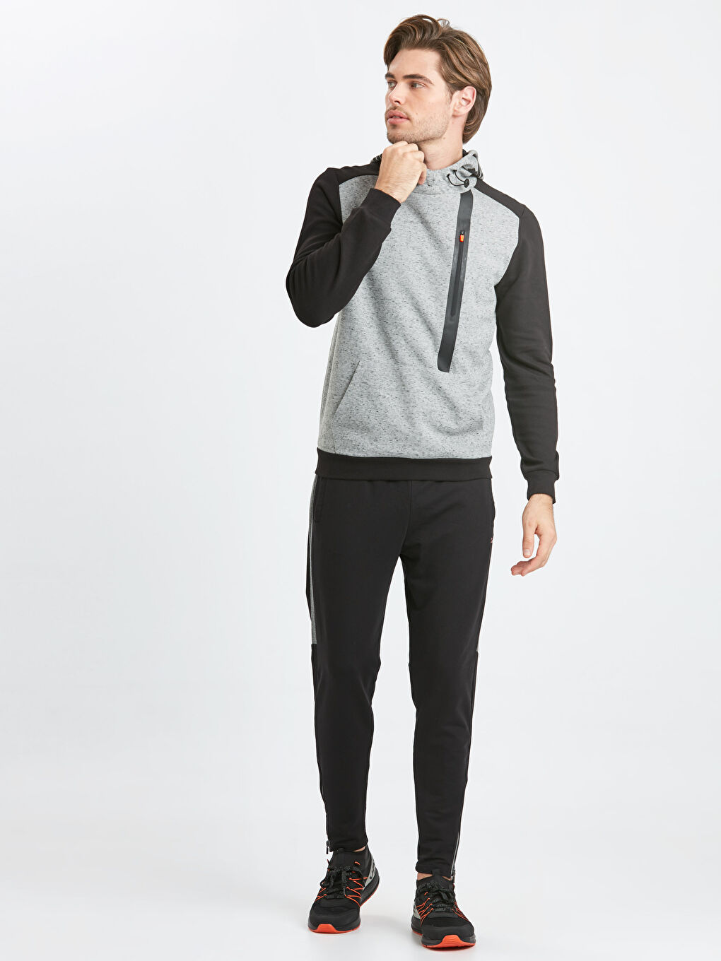 Siyah-Açık Lacivert-Pembe Sweatshirt-2