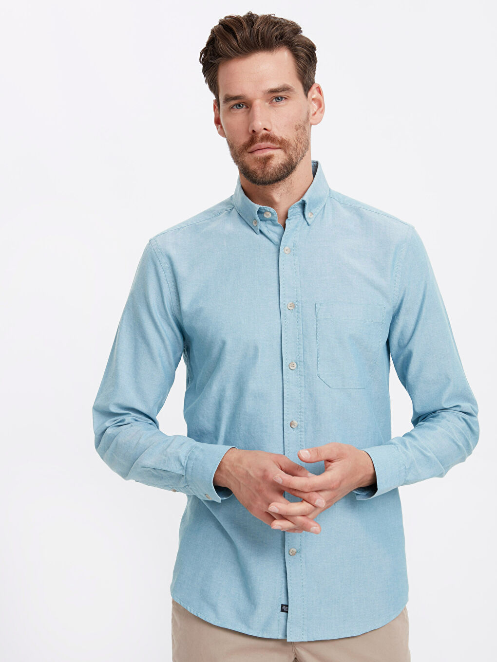 LC Waikiki Man GREEN Shirt -8W0651Z8-CS4