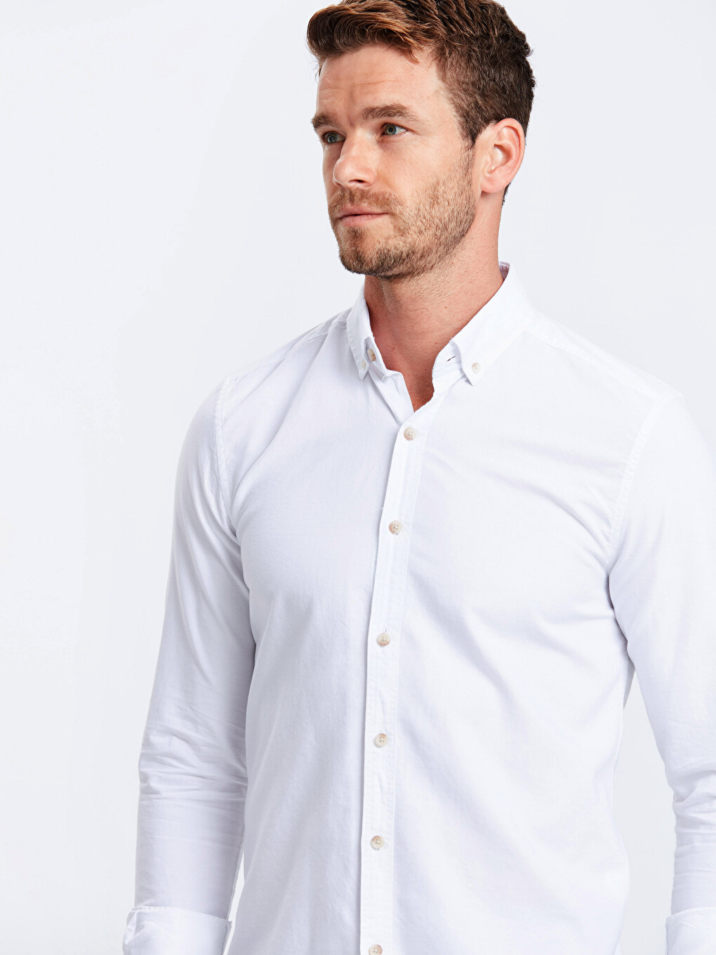 Chemise Oxford Slim Fit à Manches Longues pour Hommes