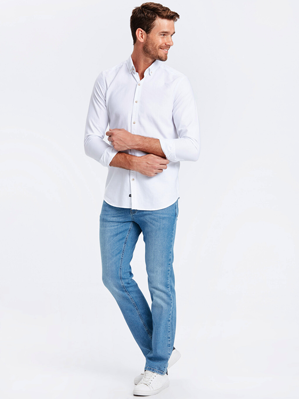 Chemise Oxford Slim Fit à Manches Longues pour Hommes-2