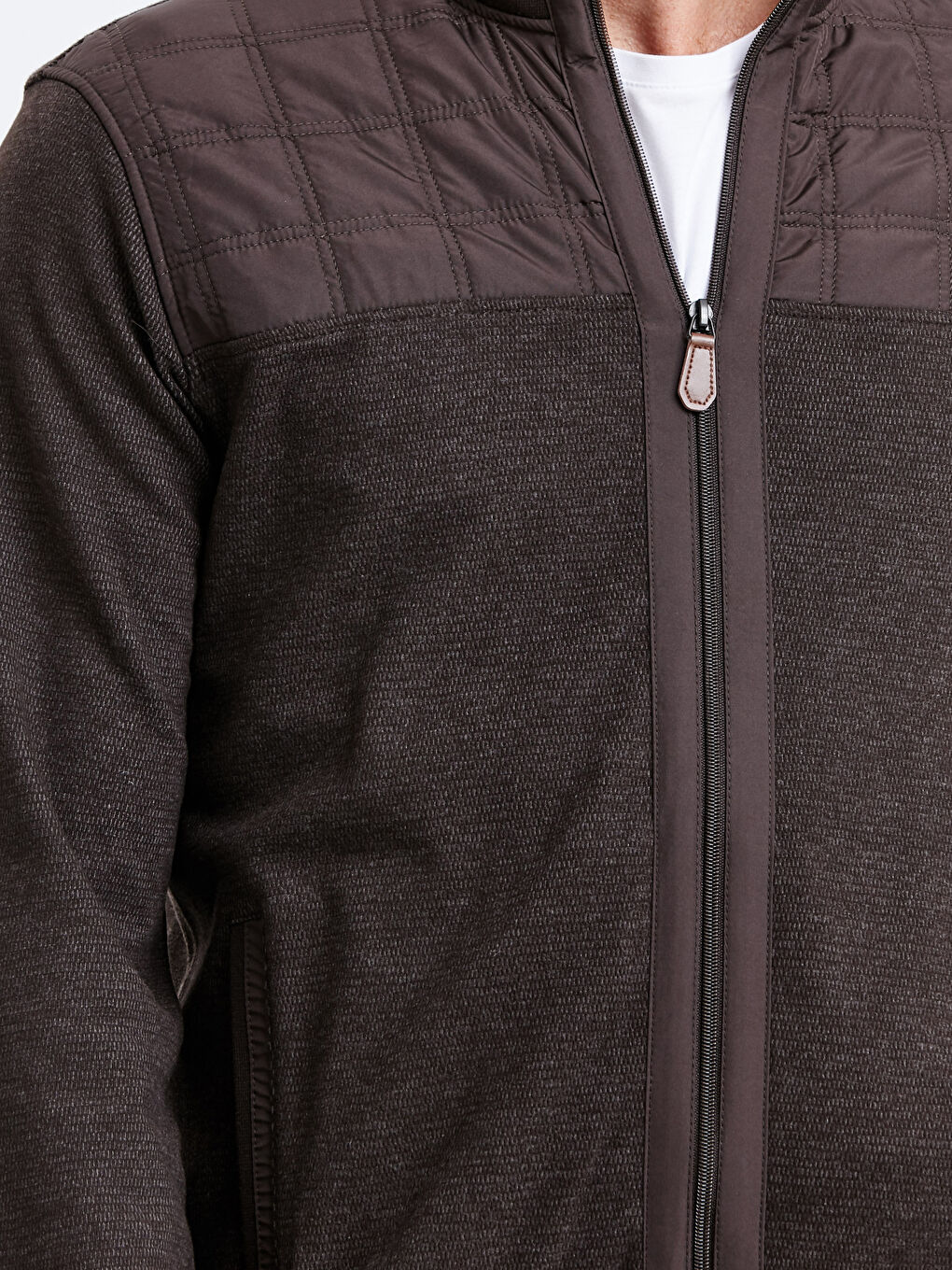 Cardigan en Tricot à Manches Longues avec Col Roulé pour Hommes de Coupe Standard-3