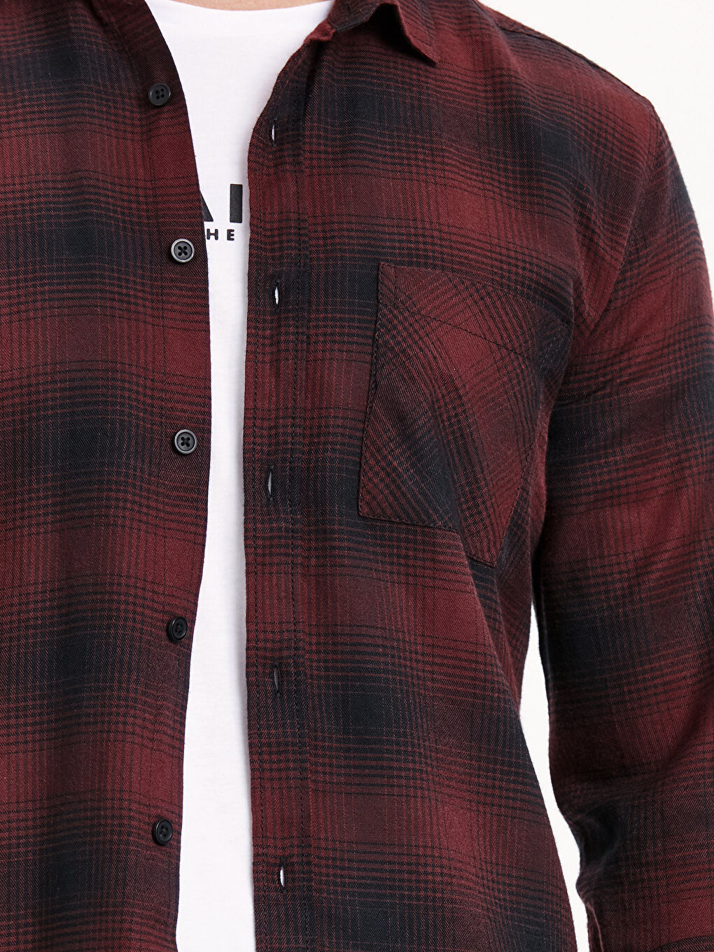 Ерлер қою күлгін Фланель көйлек-3