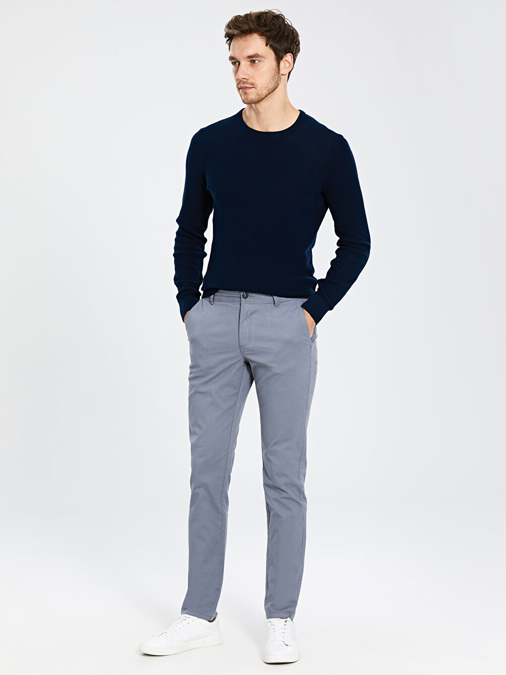 Man GREY Chino Trousers-1