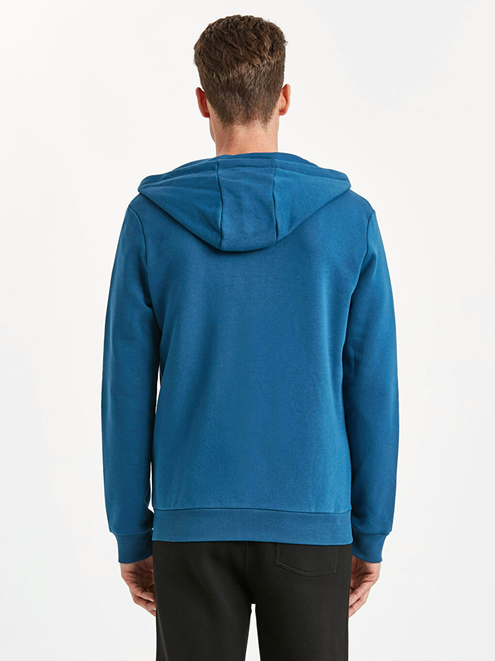 سويت شيرت بسحاب أزرق فاتح رجال-1