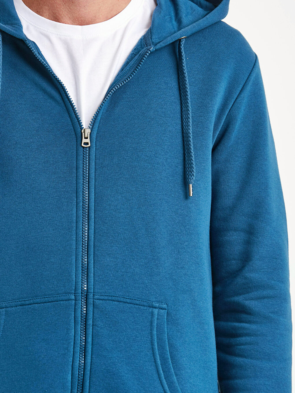 سويت شيرت بسحاب أزرق فاتح رجال-3