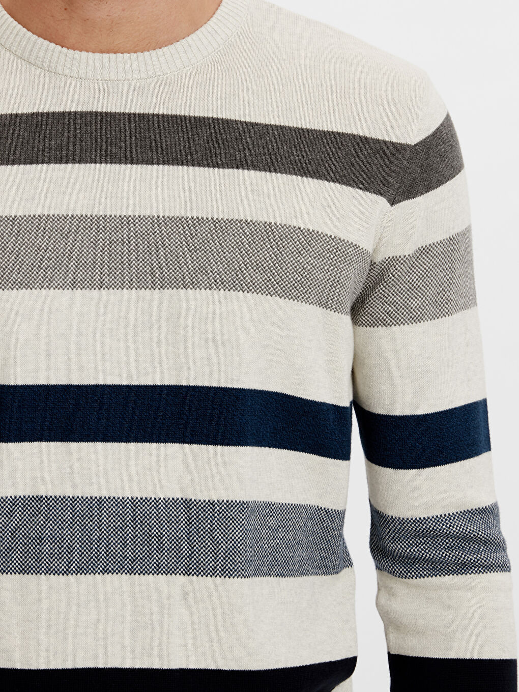 Pull-over Col rond Manches longues pour Hommes en Tricot-3