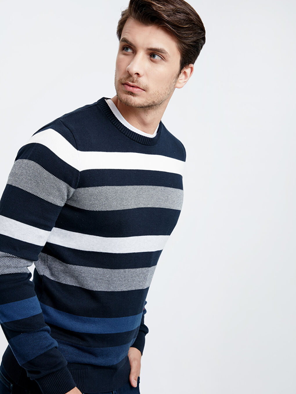 LCWAIKIKI Classic Pull-over MARINE Homme