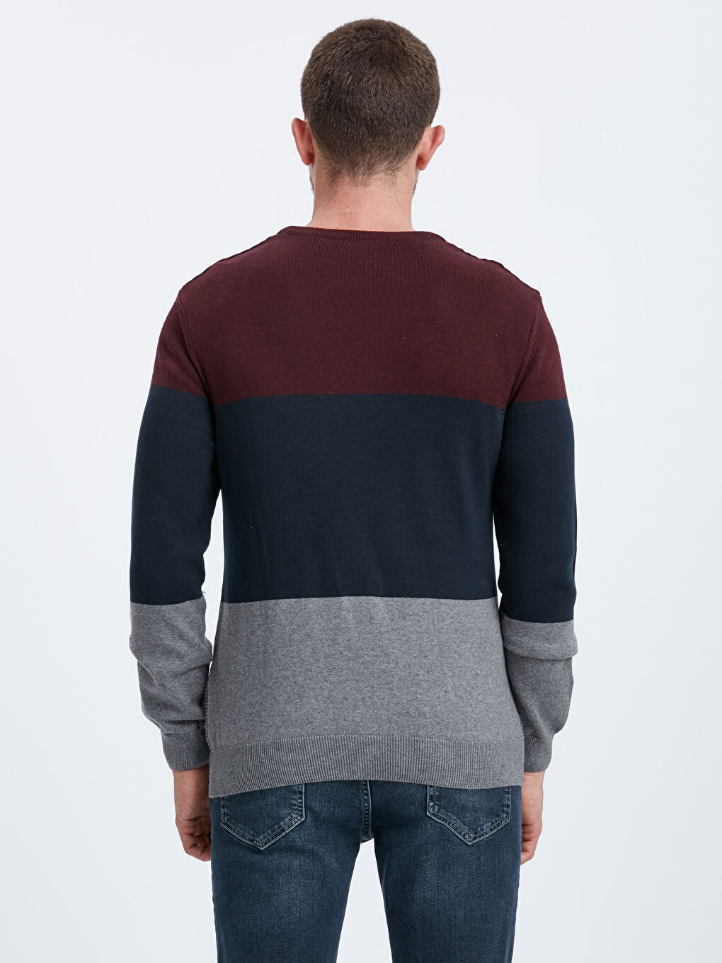 LCWAIKIKI Classic Mann BURGUND Pullover -8W0953Z8-D0A