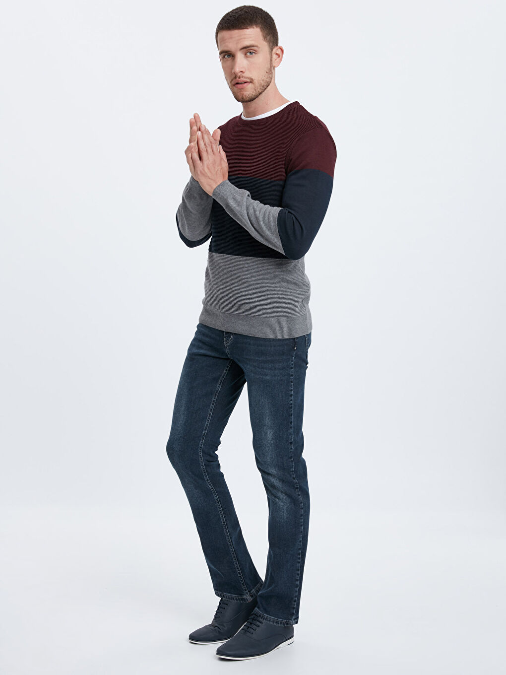 LCWAIKIKI Classic Mann BURGUND Pullover -8W0953Z8-D0A