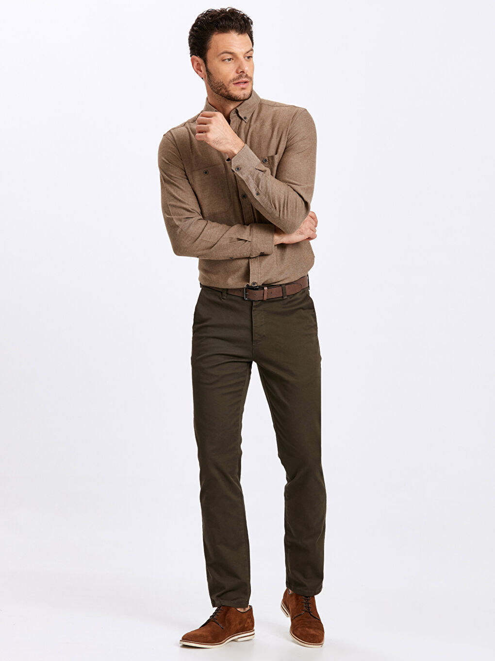 LCWAIKIKI Classic Man KHAKI Chino Trousers -8W1048Z8-KGJ