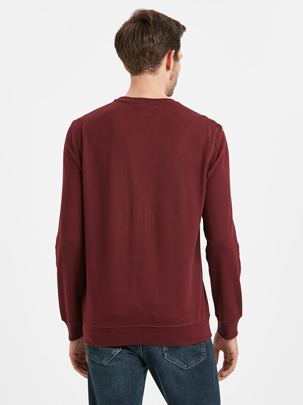 Sweat-shirt ROUGE BORDEAUX Homme-1