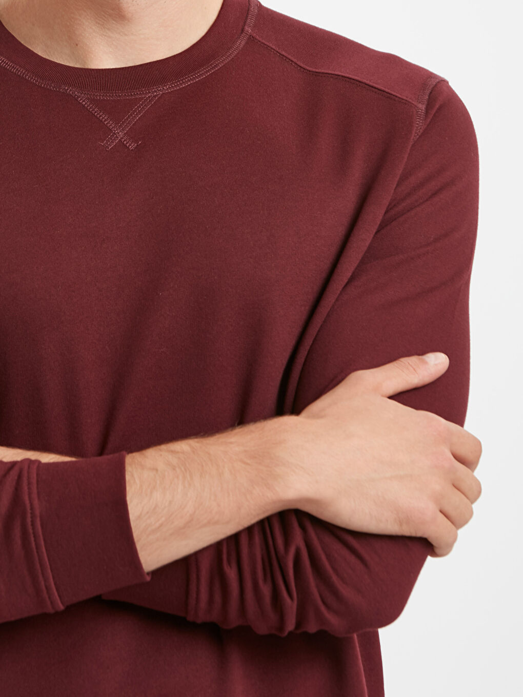 Sweat-shirt ROUGE BORDEAUX Homme-3