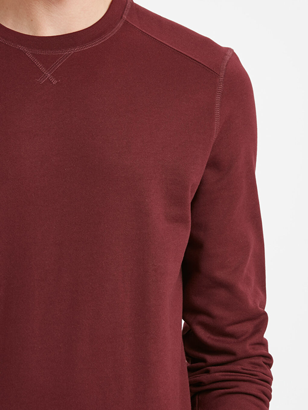 Sweat-shirt ROUGE BORDEAUX Homme-4