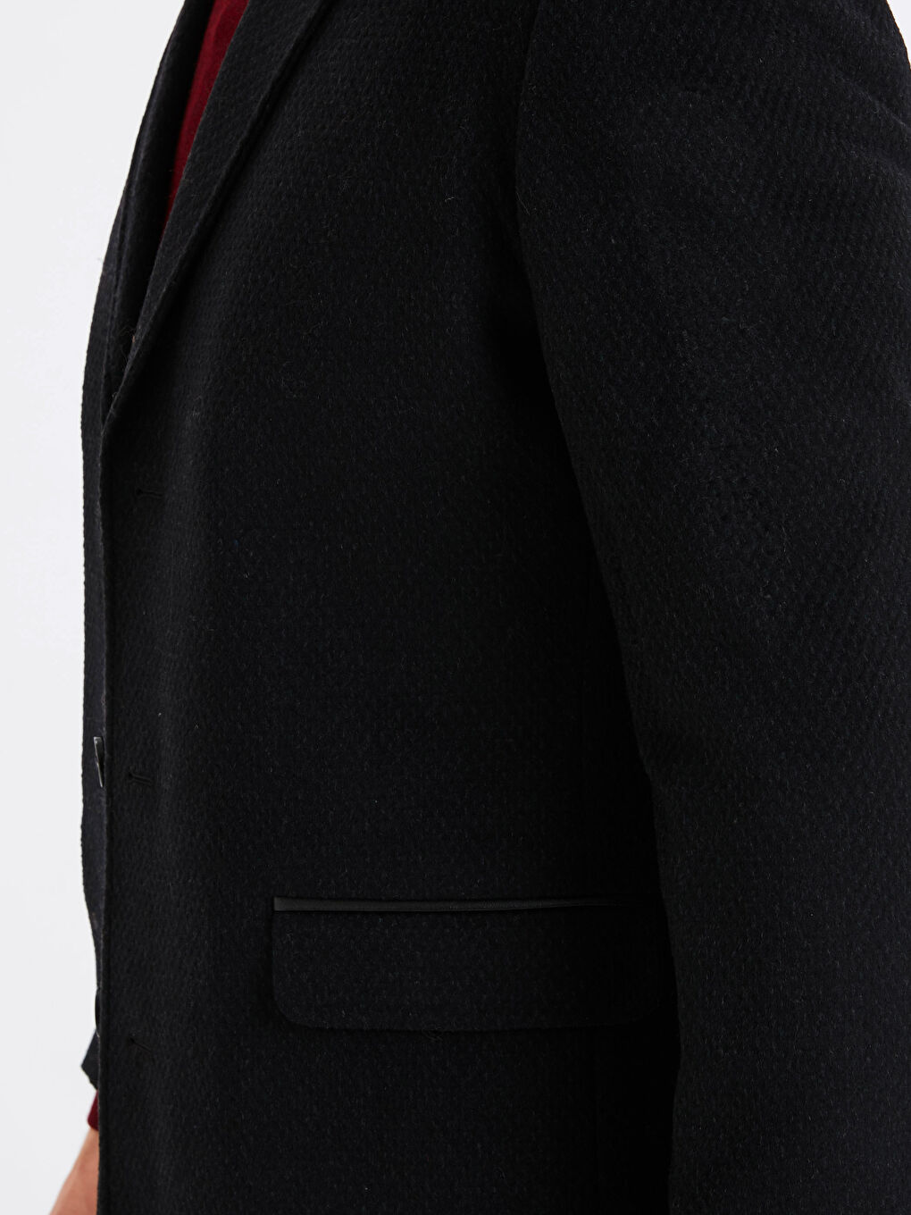 CRNA Kaput od mešavine vune Muškarac-4