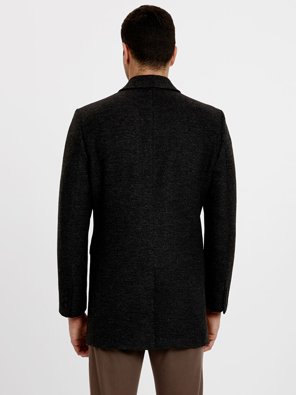 LCWAIKIKI Classic Man ANTHRACITE Wool Blended Overcoat -8W1378Z8-EWM