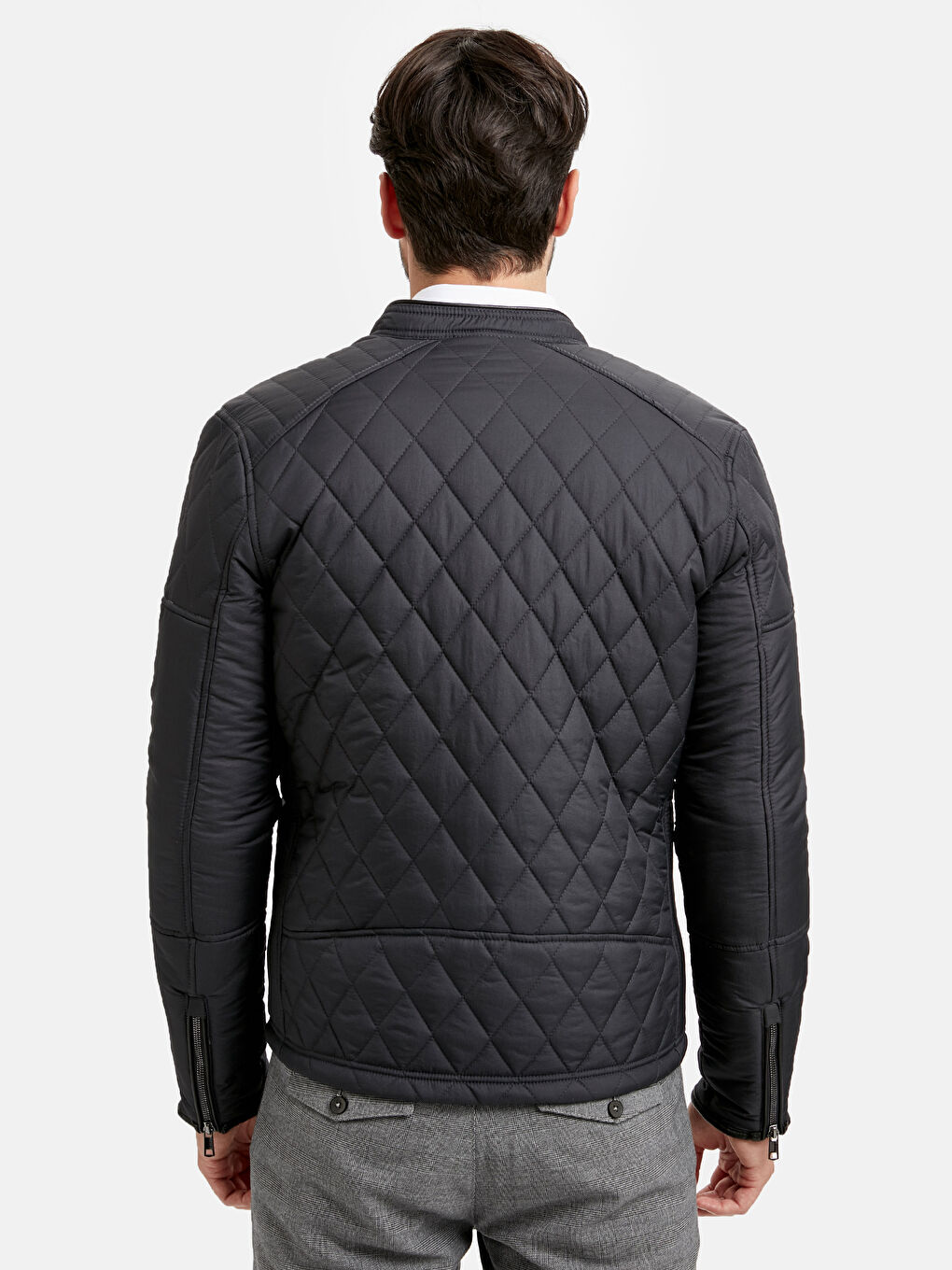 Lacivert Koyu Lacıvert Şişme Mont-2